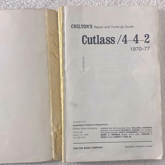 Vintage Chilton’s Cutlass /4-4-2 1970-77 Repair And Tune Up Guide - Picture 4 of 16